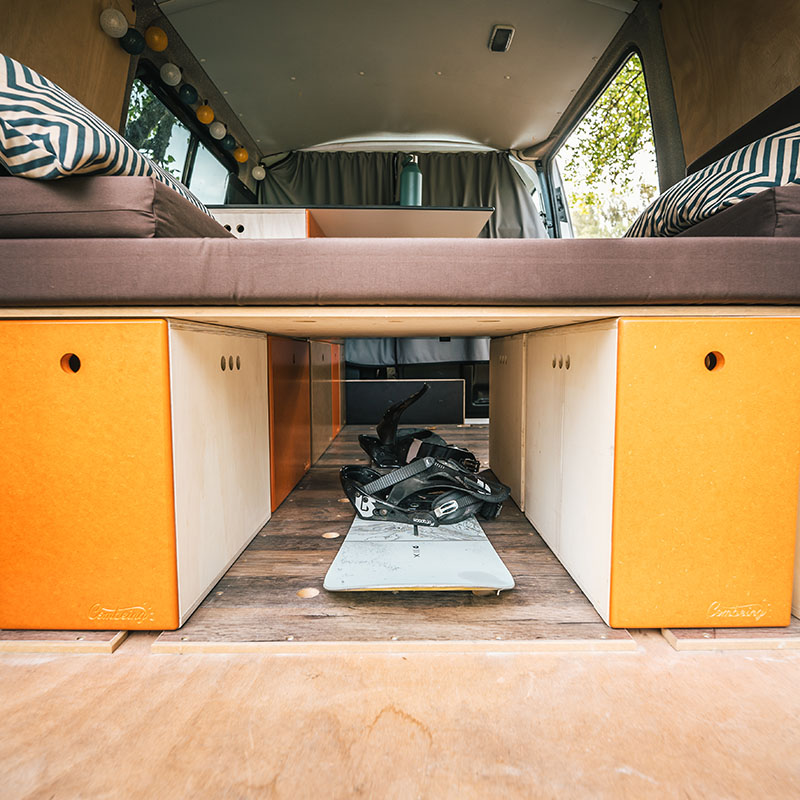amenagement van snowboard